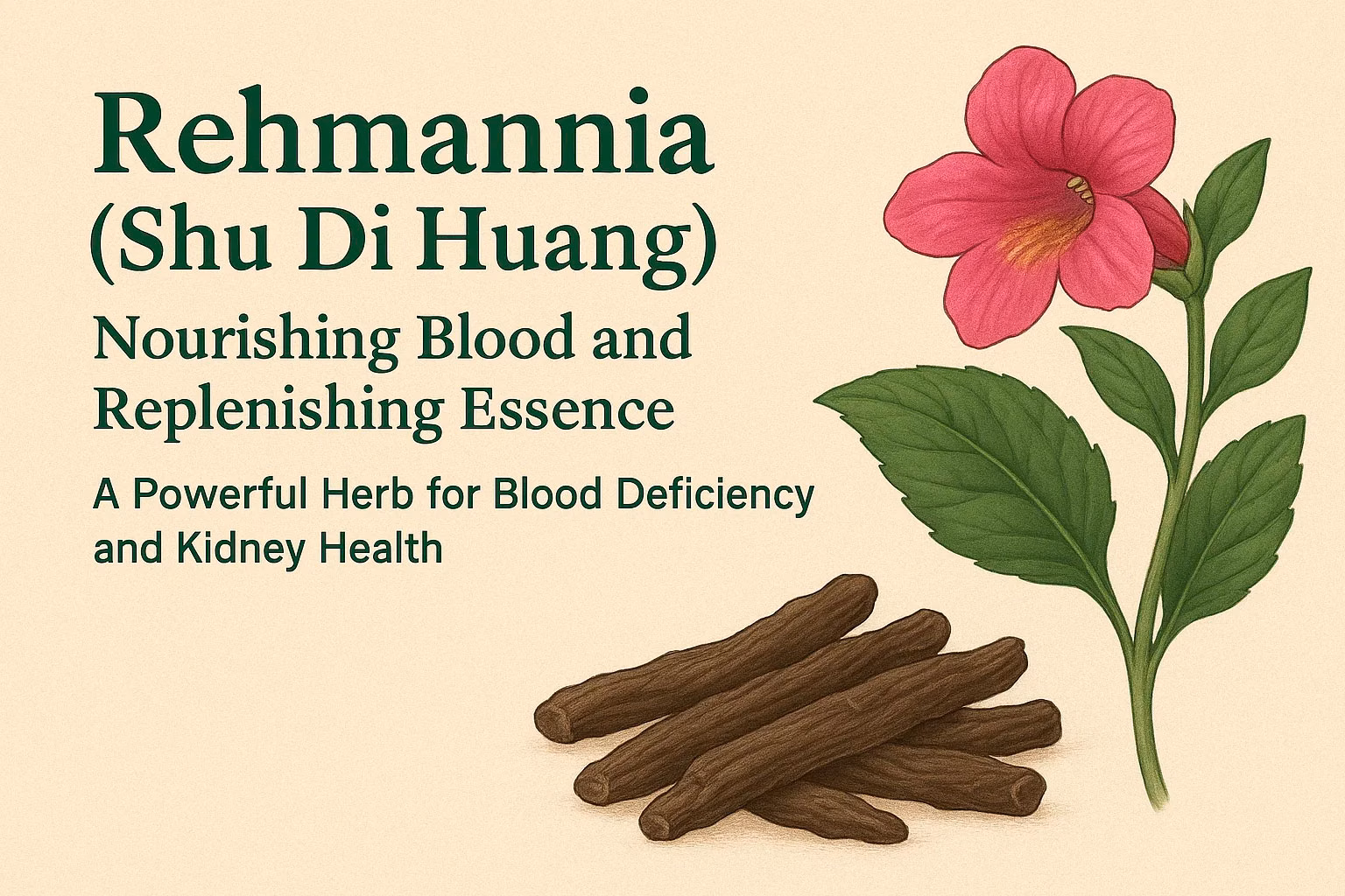 Rehmannia (Shu Di Huang): Nourishing Blood and Replenishing Essence